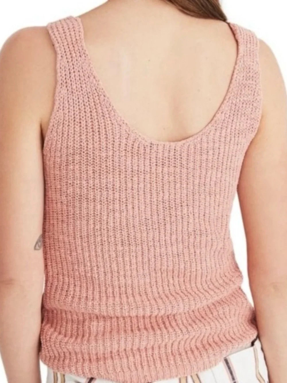 MADEWELL Monterey Peach Knit Sweater Tank Top—SZ. XS